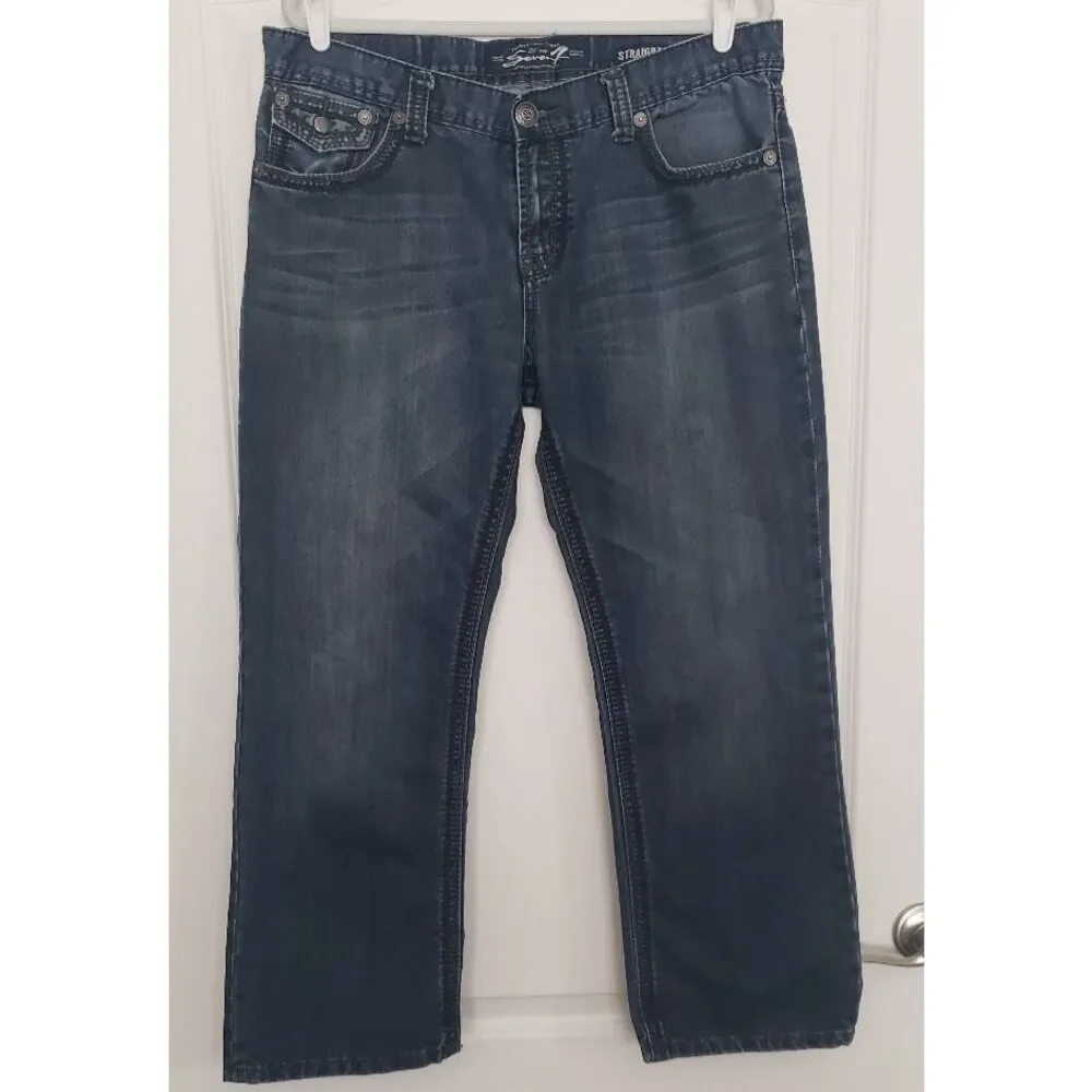 Seven7 Straight‎ Flap Pockets Jeans Mens Size 36x30 Denim Western